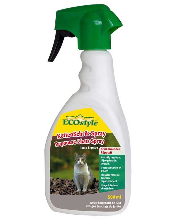spray voor het weghouden van katten tuin van terras