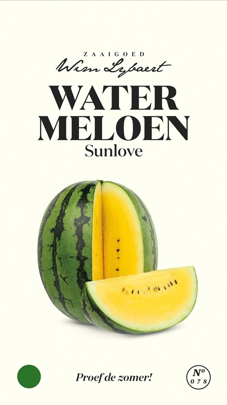 Watermeloen zaden Sunlove van Wim Lybaert - Kweek je eigen sappige, gele mini-watermeloenen voor een verfrissende zomer.