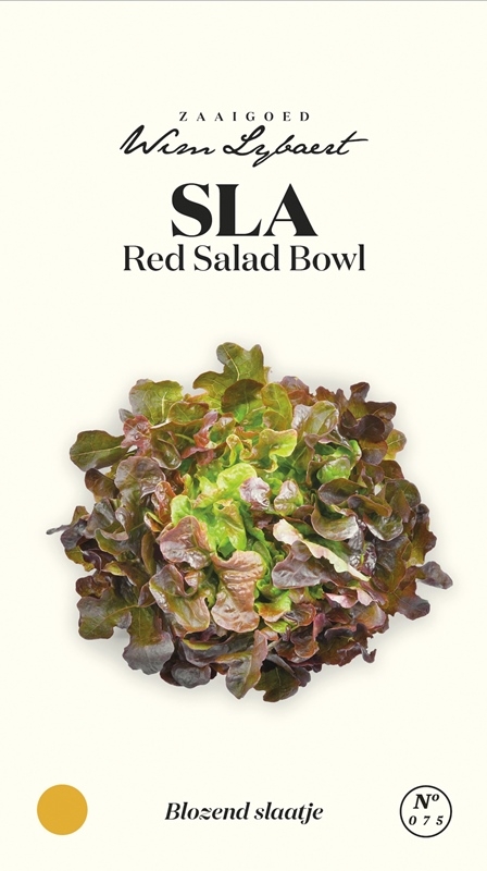 Eikenbladsla zaden Red Salad Bowl van Wim Lybaert - Kweek je eigen rode eikenbladsla voor kleurrijke en smaakvolle salades.