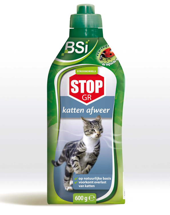 Middel tegen katten in de tuin BSI Stop GR 600g