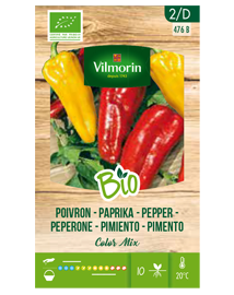 Bio zaden Paprika Color mix 0,15g