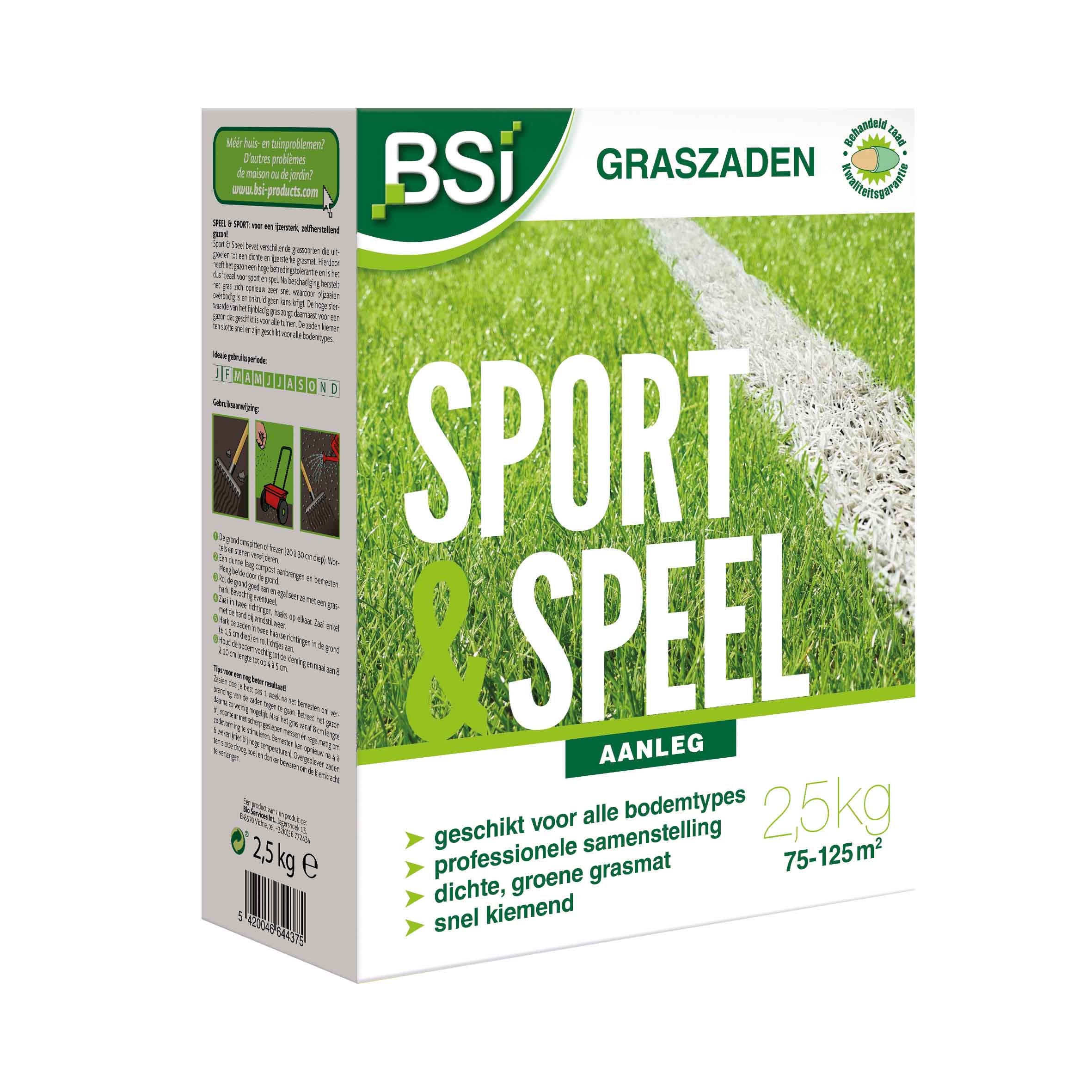 Snel kiemend graszaad sport en speel 125m²