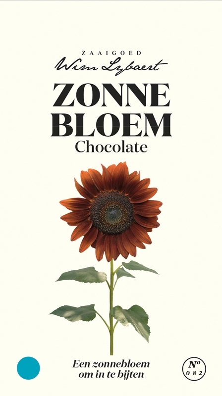 Zonnebloemzaden Chocolade van Wim Lybaert - Unieke roodbruine zonnebloem met zwarte kern, aantrekkelijk voor vogels.