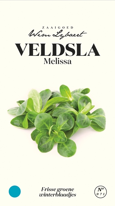 Wim Lybaert veldsla zaden: Melissa - Frisse, groene winterblaadjes voor verse salade, ook in de winter.