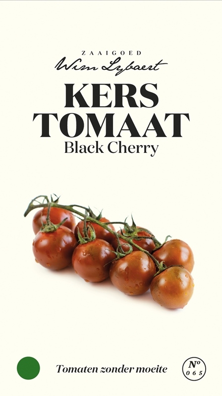 Kerstomaat zaden Black Cherry van Wim Lybaert - Overvloedige oogst van smaakvolle, donkerrode kerstomaten.