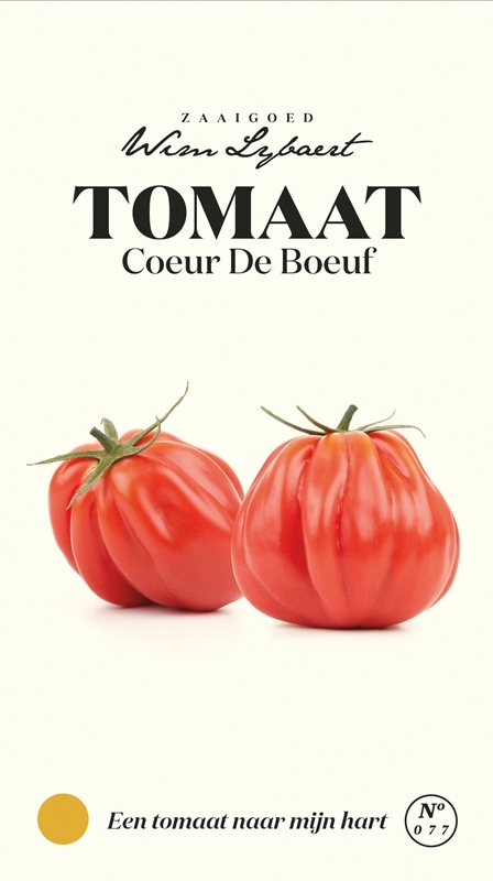 Tomatenzaden Coeur de Boeuf van Wim Lybaert - Kweek je eigen smaakvolle vleestomaten voor heerlijke carpaccio.